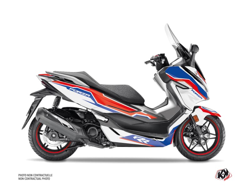 Kit Graphique Maxiscooter Run Honda Forza 300 Blanc