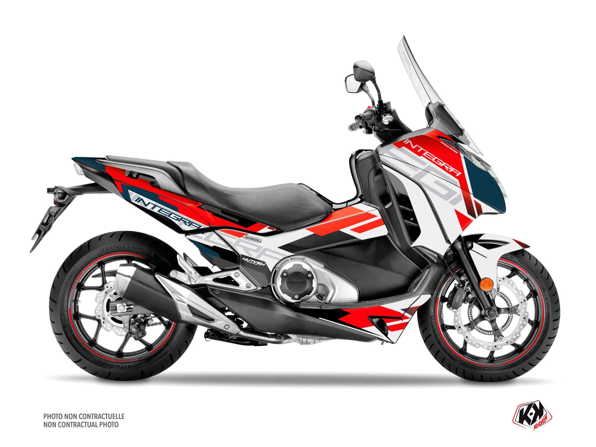 Kit Graphique Maxiscooter Challenge Honda Integra 750 Blanc