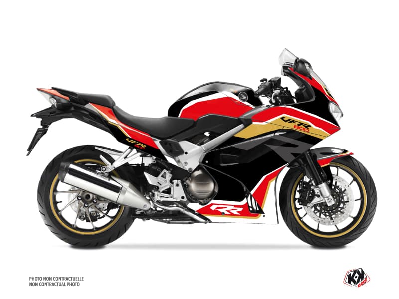 kit graphique moto honda vfr 800 f run noir | Honda | Kutvek