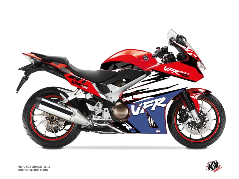 Honda VFR 800 Street Bike Nineties Graphic Kit Red | Honda | Kutvek