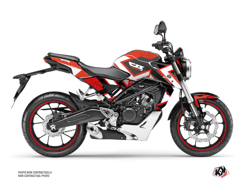 Kit Déco Moto Square Honda CB 125 R Rouge | Honda | Kutvek