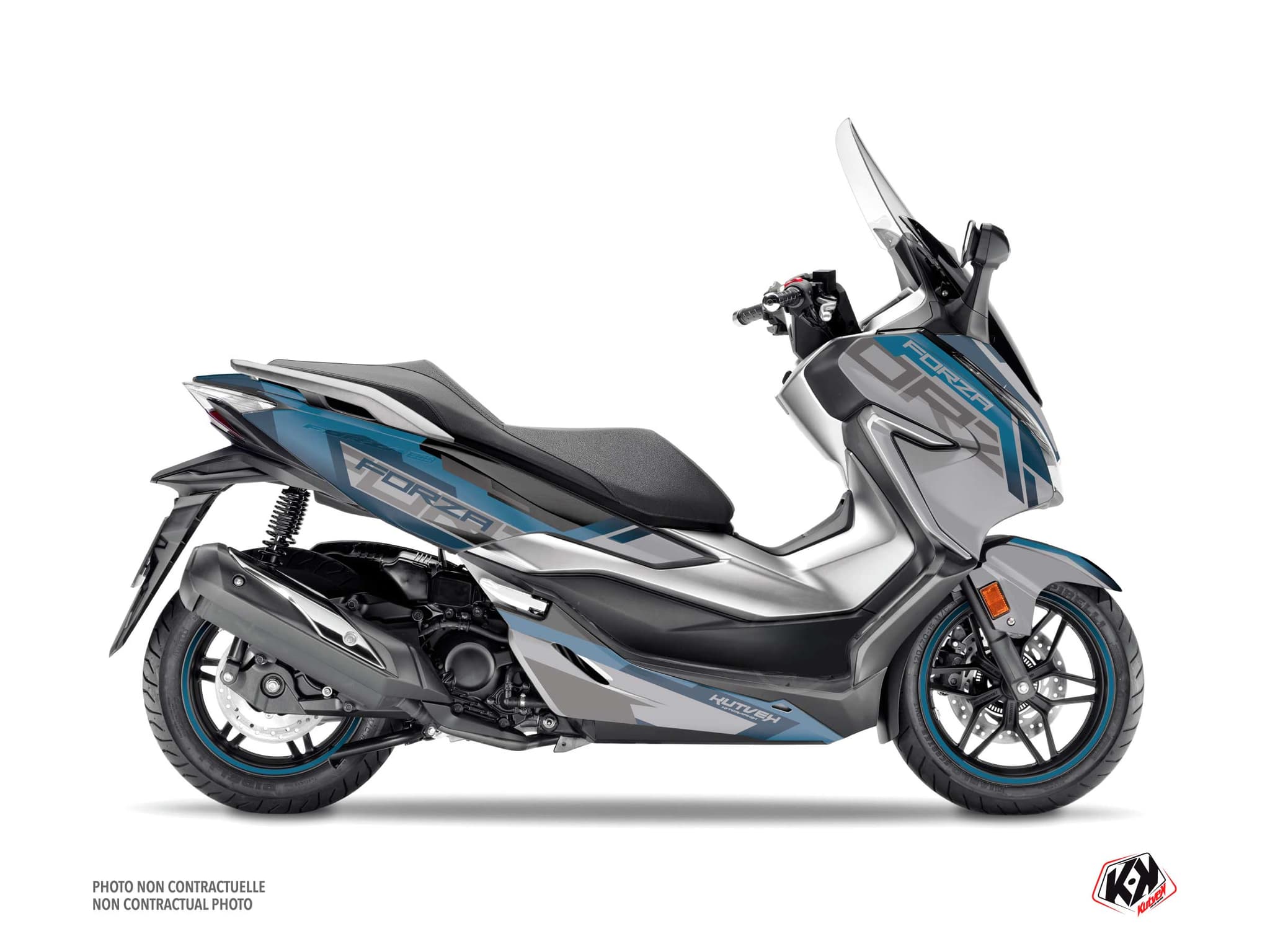 kit graphique maxi-scooter honda forza 125 challenge gris