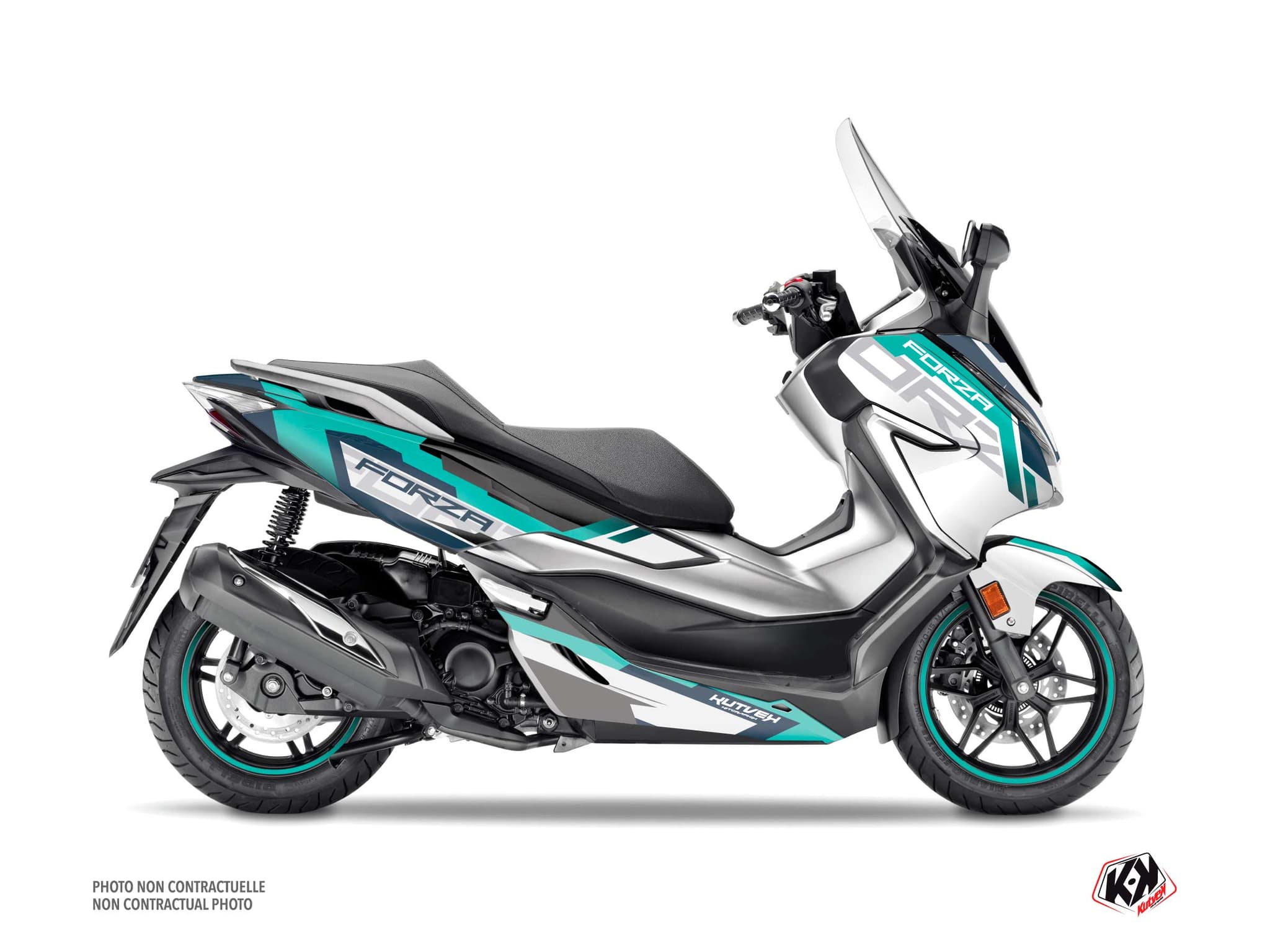 Kit Graphique Maxiscooter Challenge Honda Forza 125 Blanc