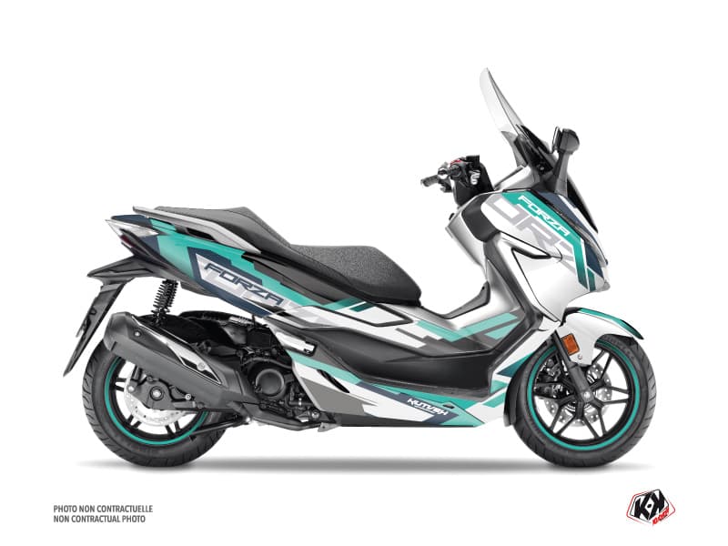 kit graphique maxi-scooter honda forza 300 challenge blanc