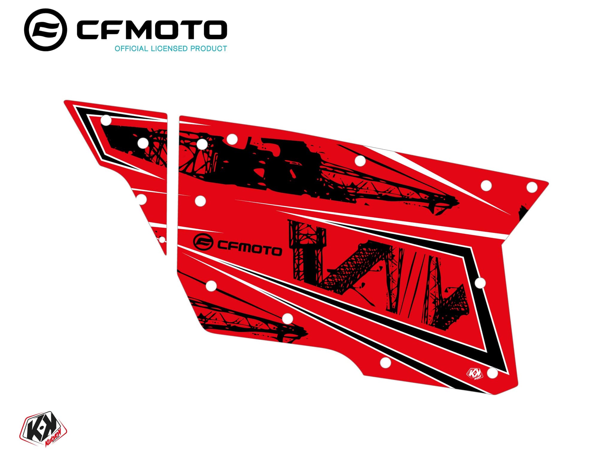 Graphic Kit Full Doors PCZ1 CF Moto Zforce 500-550-800-1000 Red