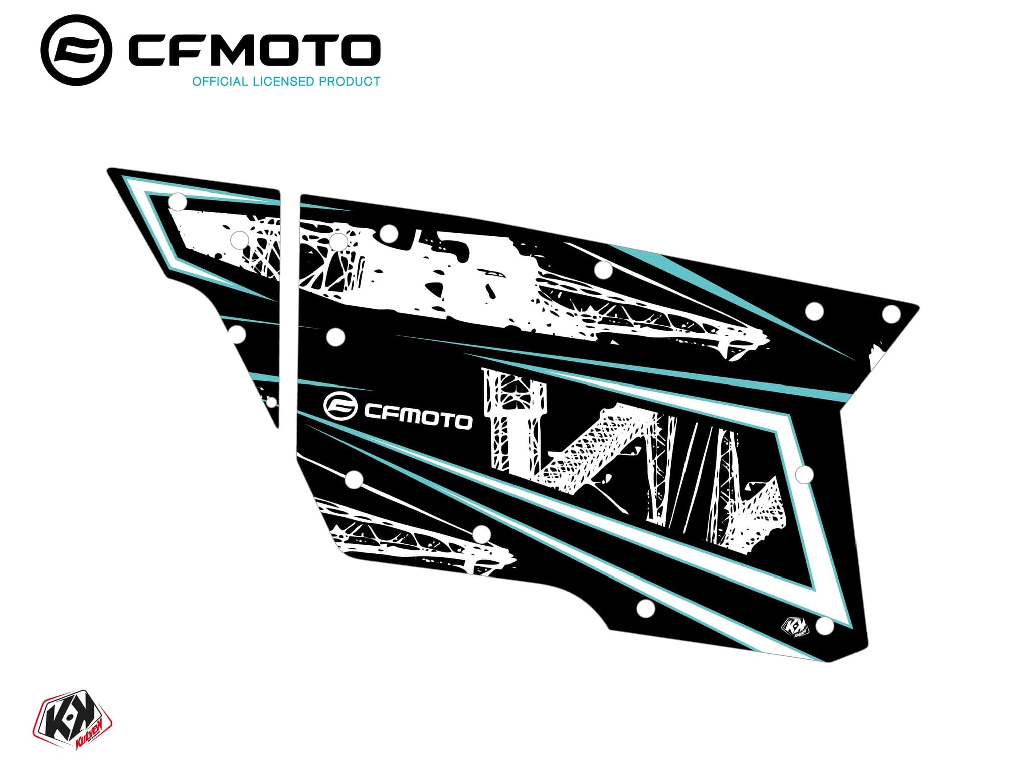 Graphic Kit Full Doors PCZ1 CF Moto Zforce 500-550-800-1000 Turquoise