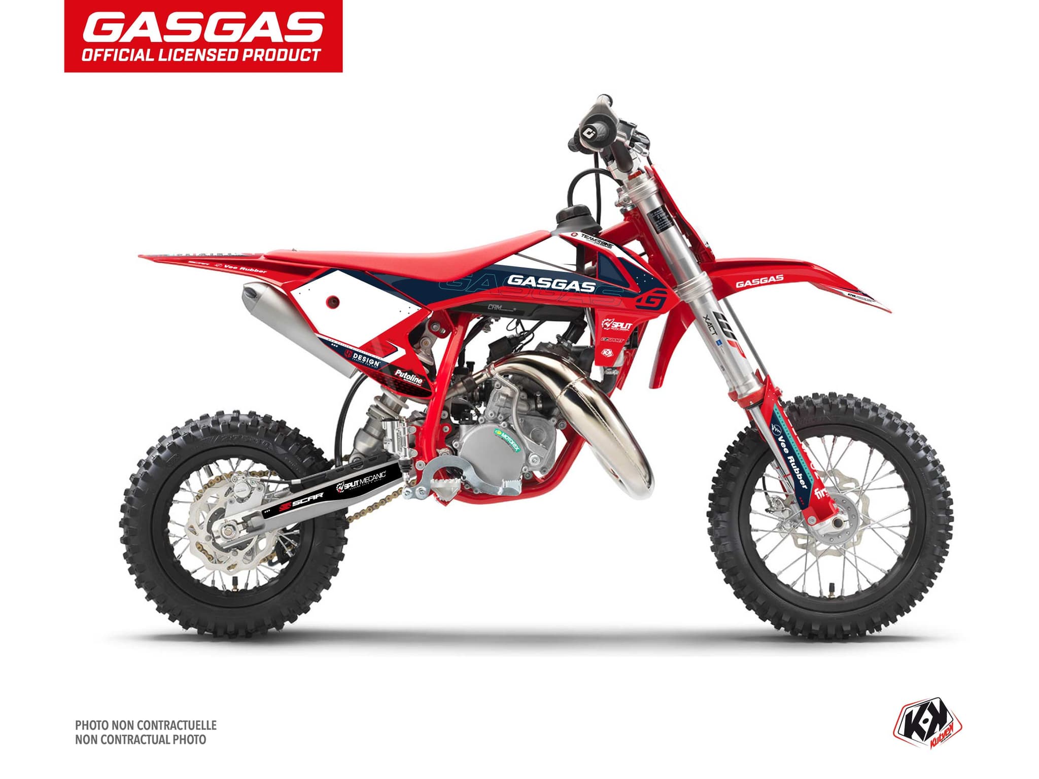 deko-set moto-cross gasgas mc 50 replica team rbike k23