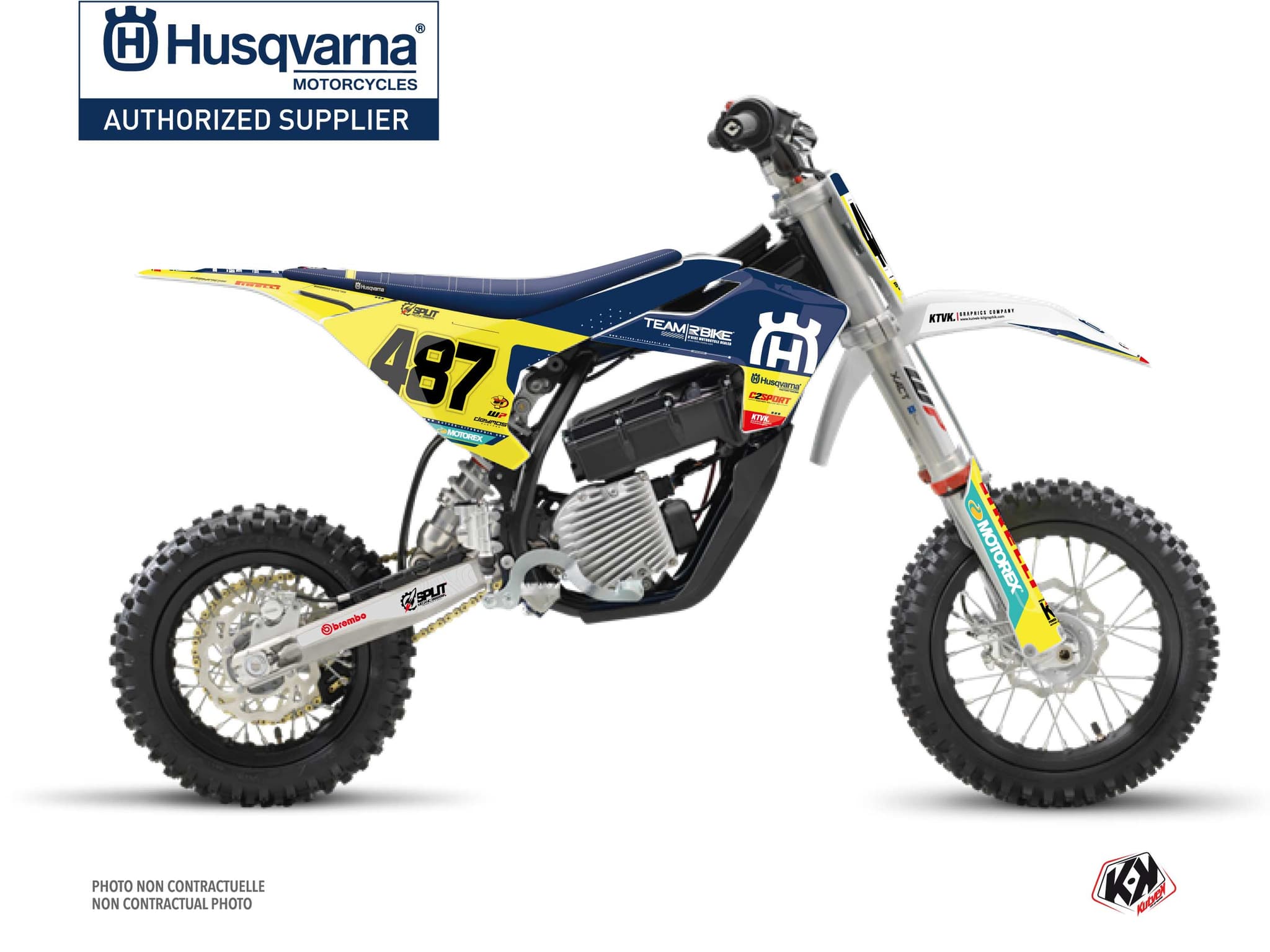 dirt bike husqvarna e e5 replica team rbike k23 graphic kit
