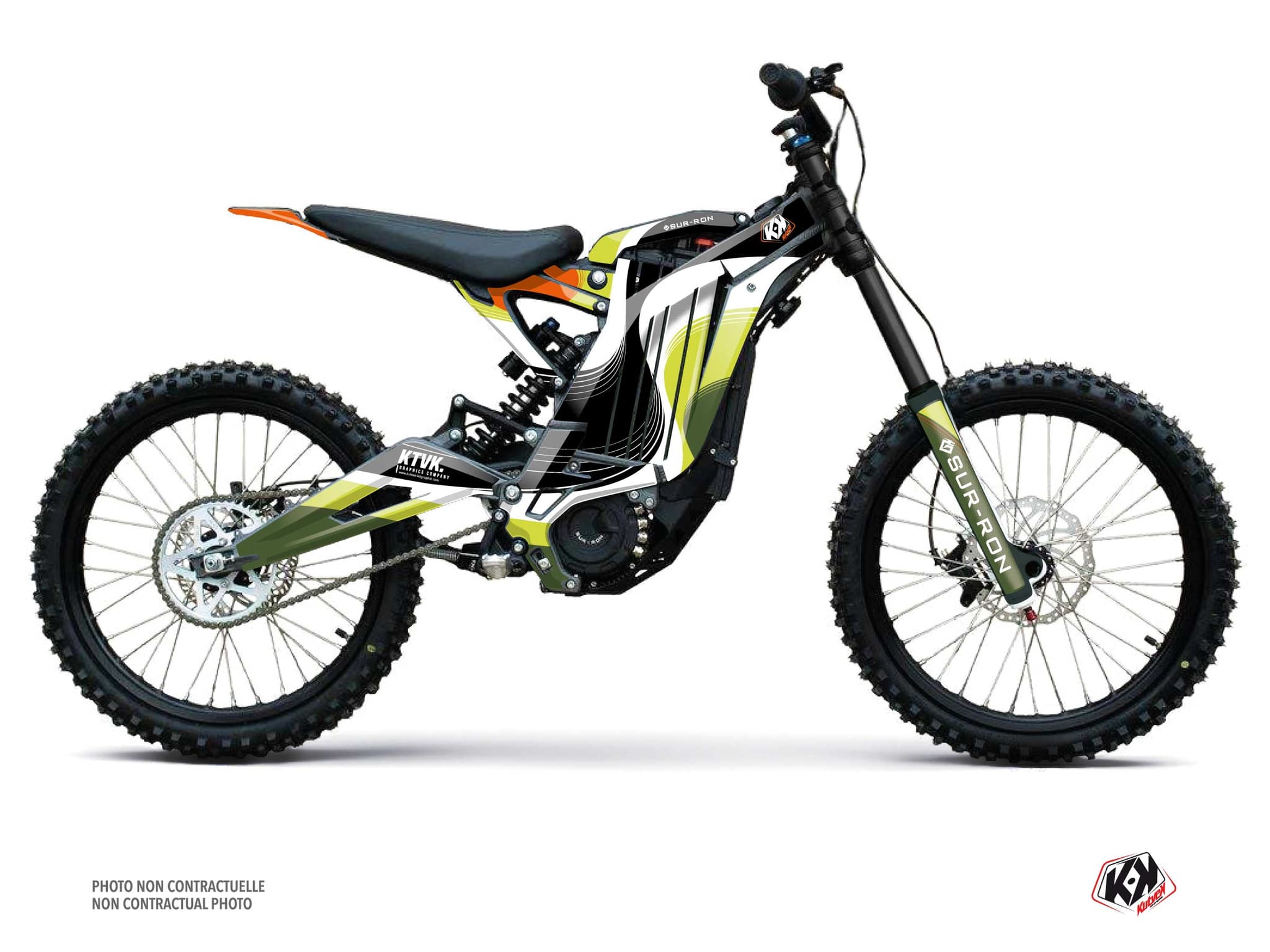 kit decorativo moto-cross sur-ron light-bee homologuée x ribbon verde
