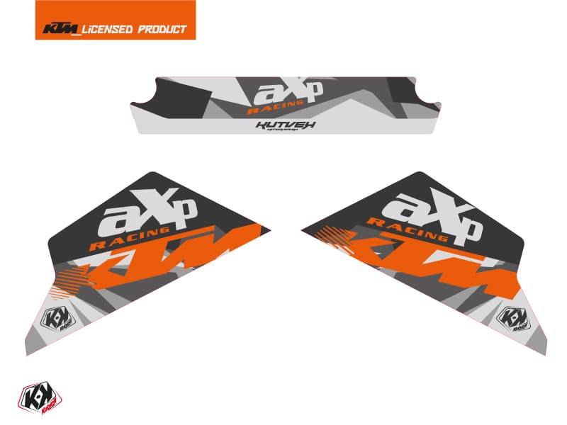kit graphique sabot moteur axp moto delta ktm 790-890 adventure gris orange | Stickers de sabot moteur | Kutvek