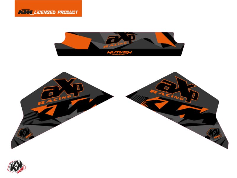 kit graphique sabot moteur axp moto delta ktm 790-890 adventure noir orange | Stickers de sabot moteur | Kutvek