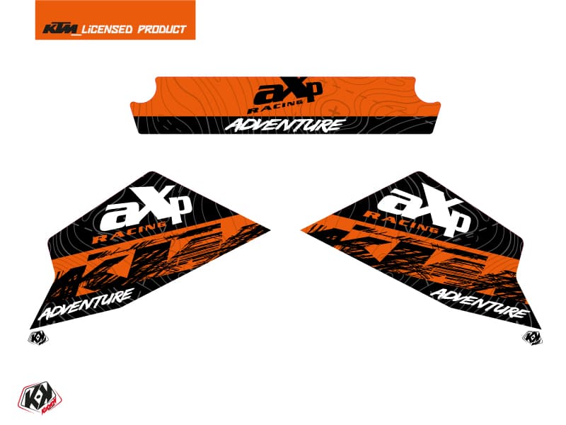kit graphique sabot moteur axp moto gear ktm 790-890 adventure orange | Stickers de sabot moteur | Kutvek
