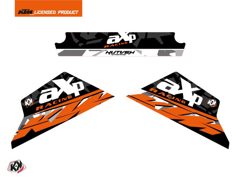 kit graphique sabot moteur axp moto kombat ktm 790-890 adventure gris orange | Stickers de sabot moteur | Kutvek