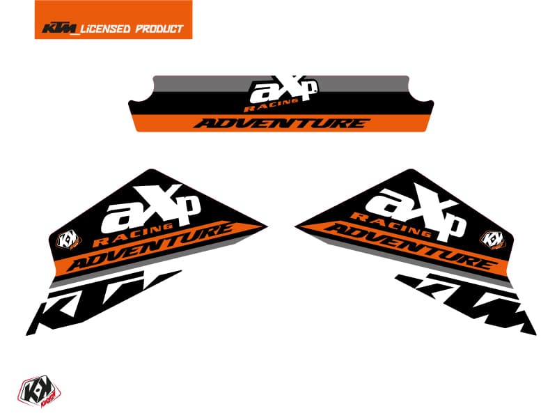 kit graphique sabot moteur axp moto kontrol ktm 790-890 adventure orange | Stickers de sabot moteur | Kutvek