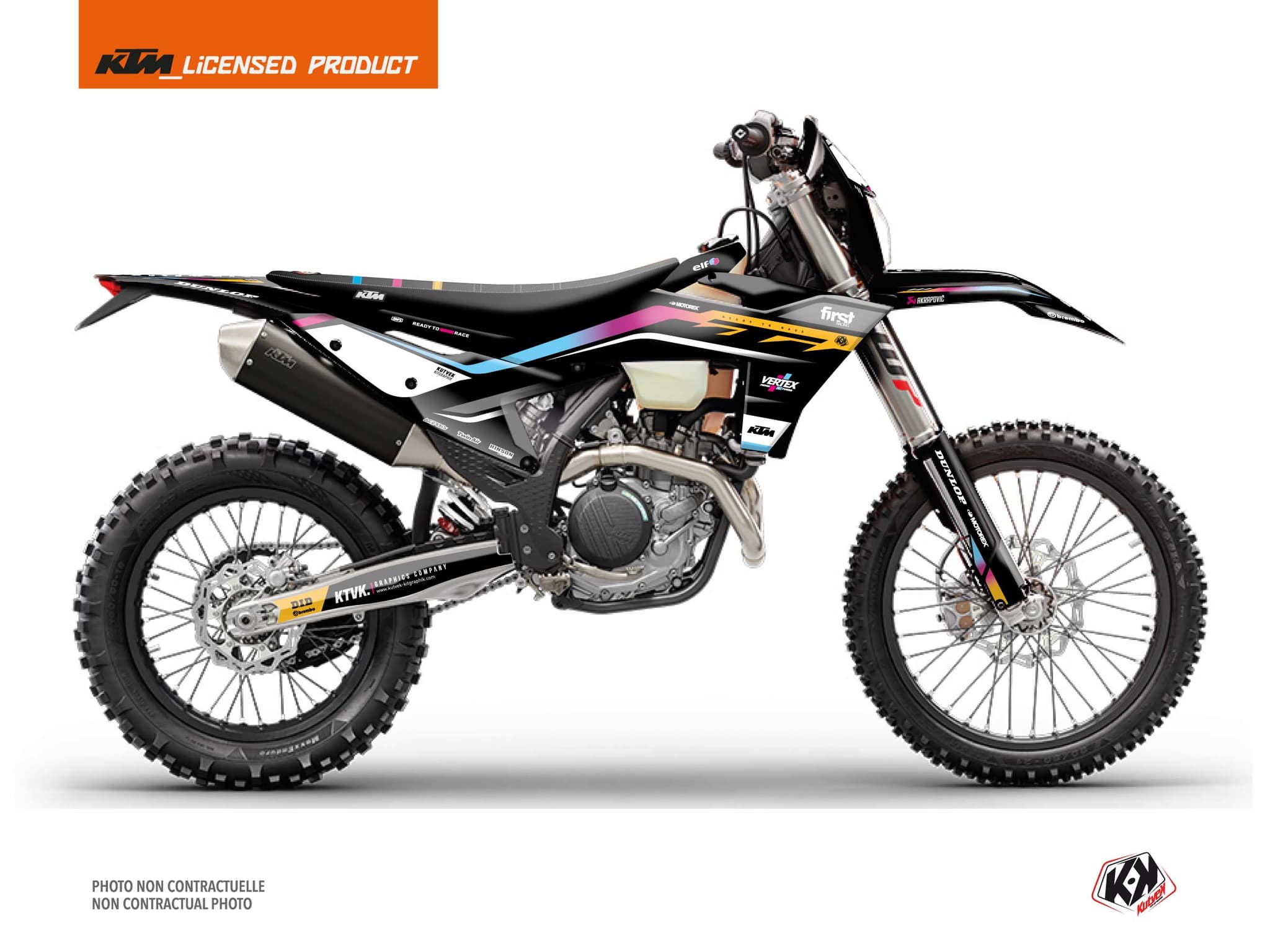 kit graphique motocross ktm exc excf score colors