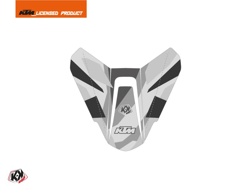 kit graphique capot de selle moto delta ktm gris orange | Stickers de capot de selle | Kutvek
