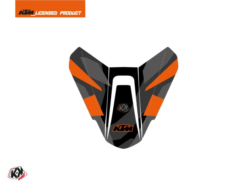 kit graphique capot de selle moto delta ktm noir orange | Stickers de capot de selle | Kutvek