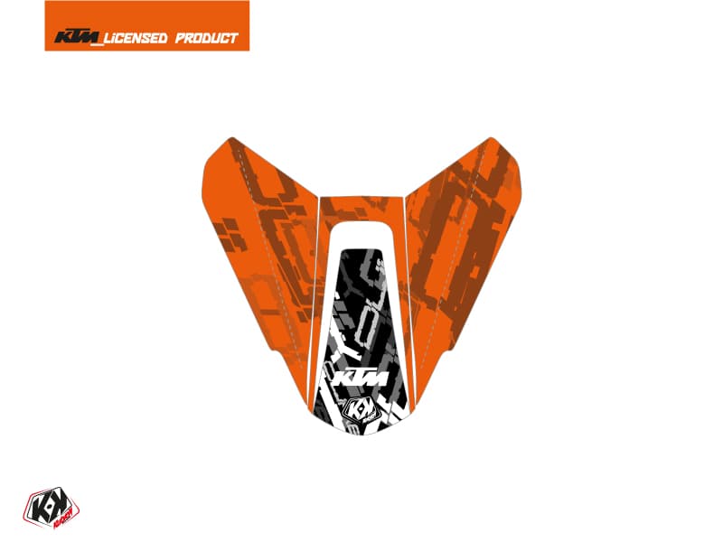 kit graphique capot de selle moto krav ktm noir orange
