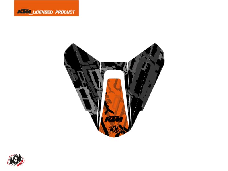 kit graphique capot de selle moto krav ktm orange noir | Stickers de capot de selle | Kutvek