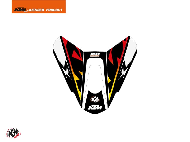kit graphique capot de selle moto mass ktm noir jaune