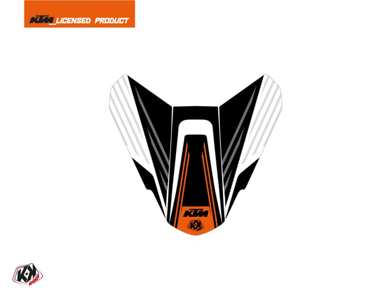 kit graphique capot de selle moto perform ktm noir blanc | Stickers de capot de selle | Kutvek
