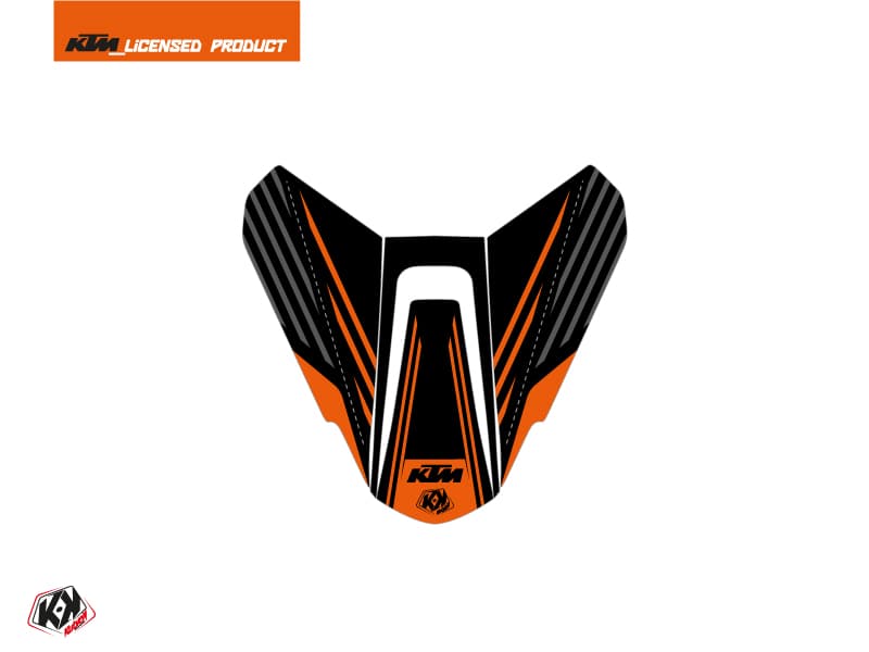 kit graphique capot de selle moto perform ktm noir orange