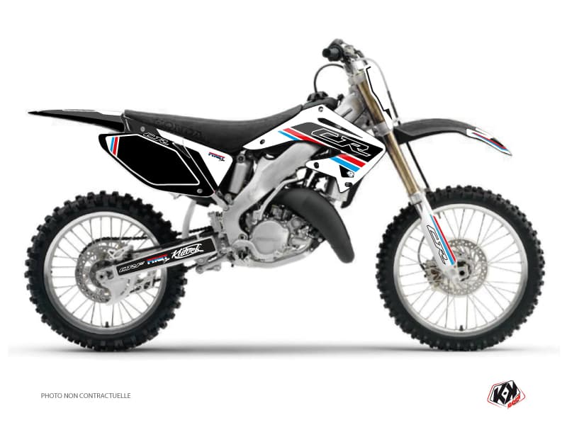 kit graphique motocross honda cr 125 first blanc