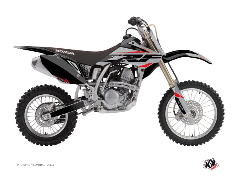 kit graphique motocross honda crf 150 r nasting gris-rouge