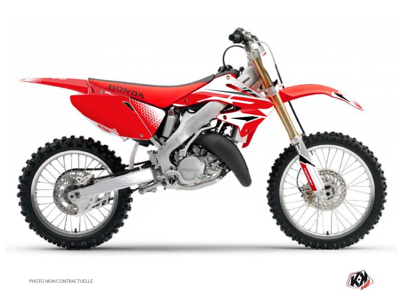 kit graphique motocross honda cr 125 nasting blanc-rouge