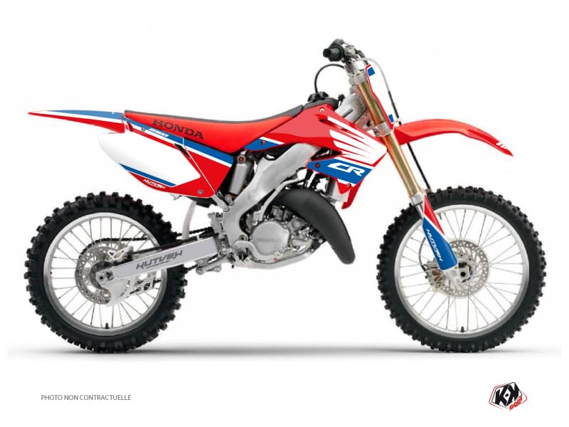 kit graphique motocross honda cr 250 wing bleu