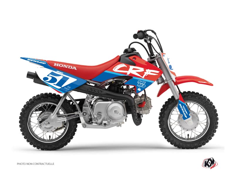 Kit graphique Moto Cross Rask Honda 50 CRF Bleu