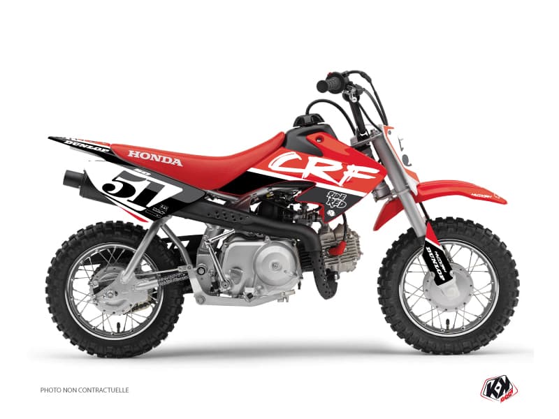 kit graphique motocross honda crf 50 rask noir