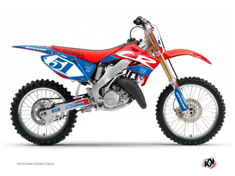kit graphique motocross honda cr 250 rask bleu