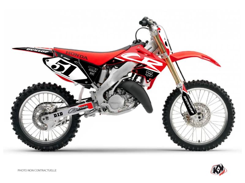 kit graphique motocross honda cr 250 rask noir