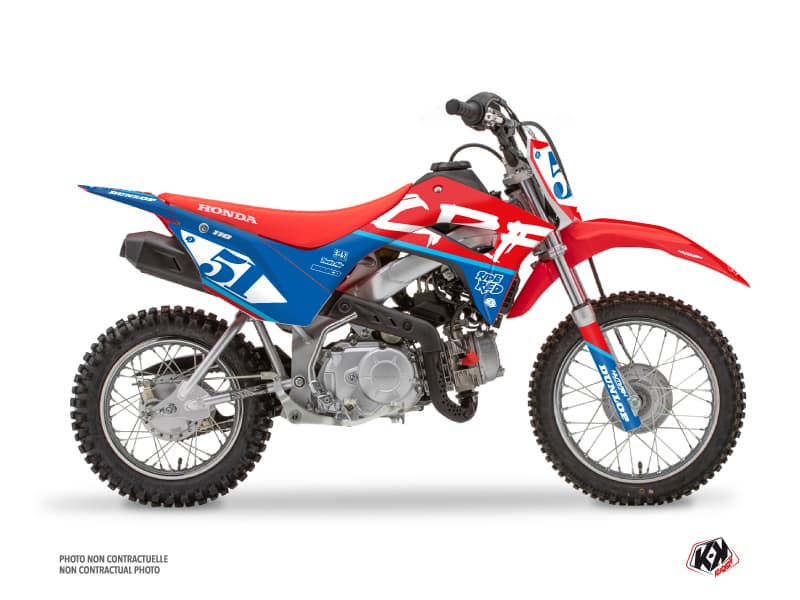 kit graphique motocross honda crf 110 f rask bleu
