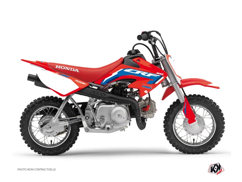 kit graphique motocross works honda 50 crf bleu