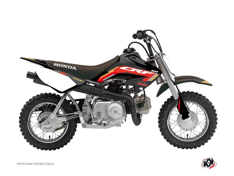kit graphique motocross honda crf 50 works noir