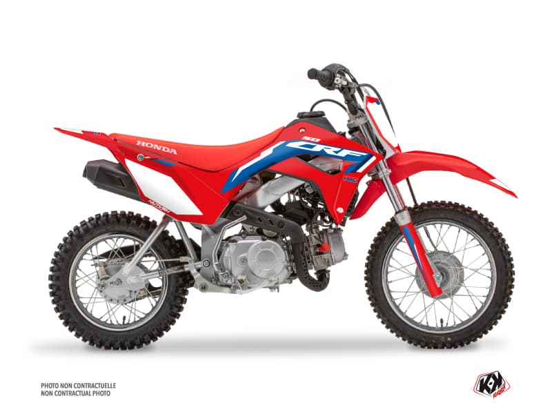Kit graphique Moto Cross Works Honda 110F CRF Bleu