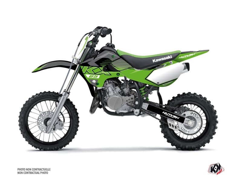 Kit graphique Moto Cross Claw Kawasaki 65 KX Noir