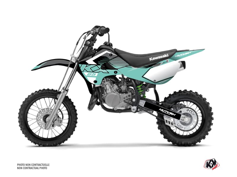 kit graphique motocross kawasaki kx 65 claw turquoise