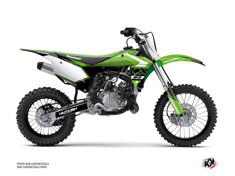 kit graphique motocross kawasaki kx 85 claw vert
