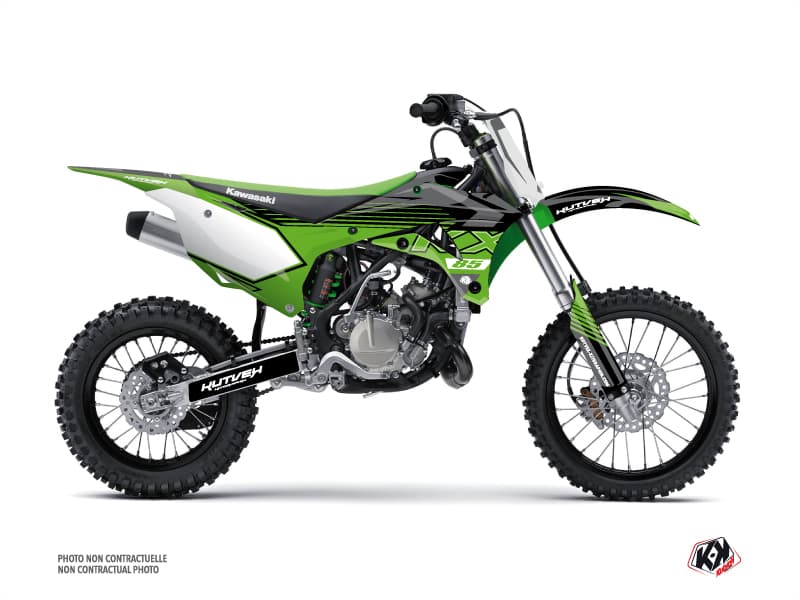 kit graphique motocross kawasaki kx 85 claw noir