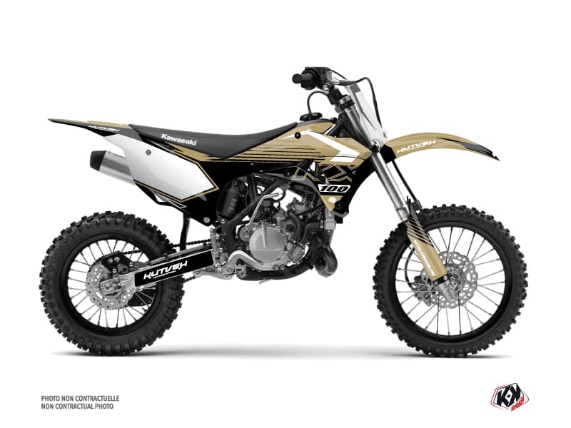 kit graphique motocross kawasaki kx 100 claw sable