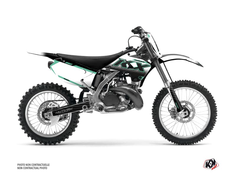 kit graphique motocross kawasaki kx 250 live turquoise