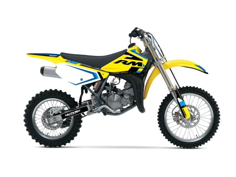 Kit graphique Moto Cross Label Suzuki 85 RM Bleu