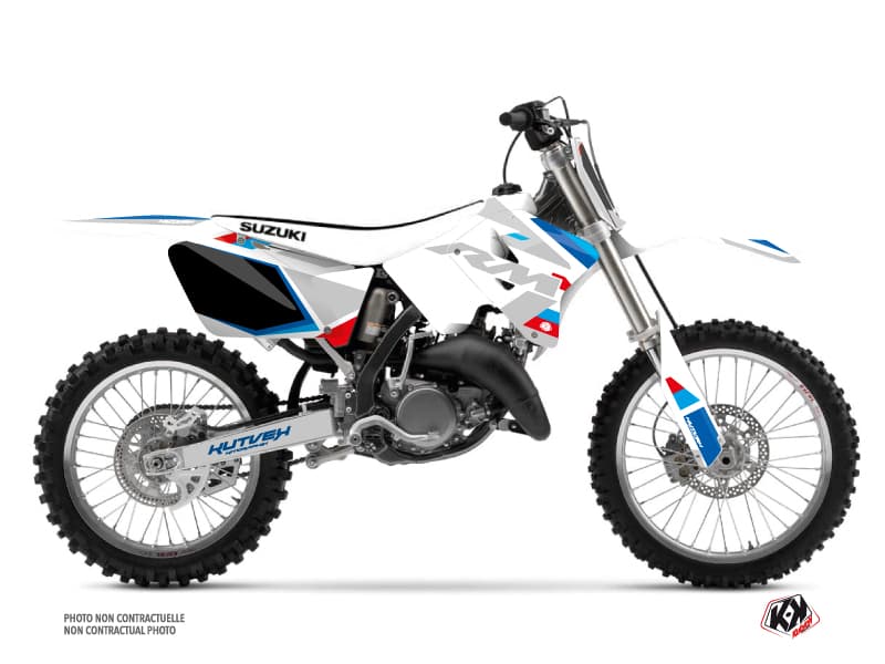 dirt bike suzuki rm 125 label white graphic kit