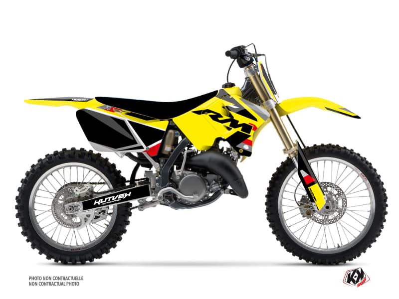 dirt bike suzuki rm 125 label black graphic kit