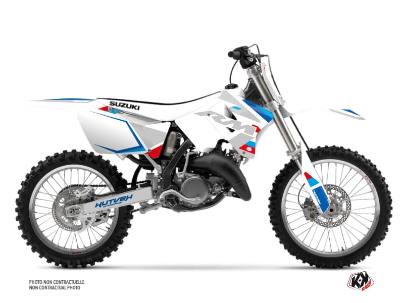 kit graphique motocross suzuki rm 250 label blanc