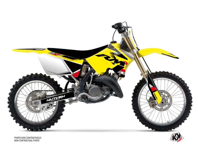 kit graphique motocross suzuki rm 250 label noir