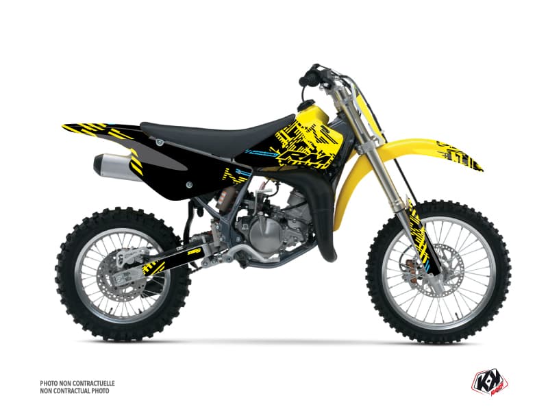 kit graphique motocross suzuki rm 85 zero jaune
